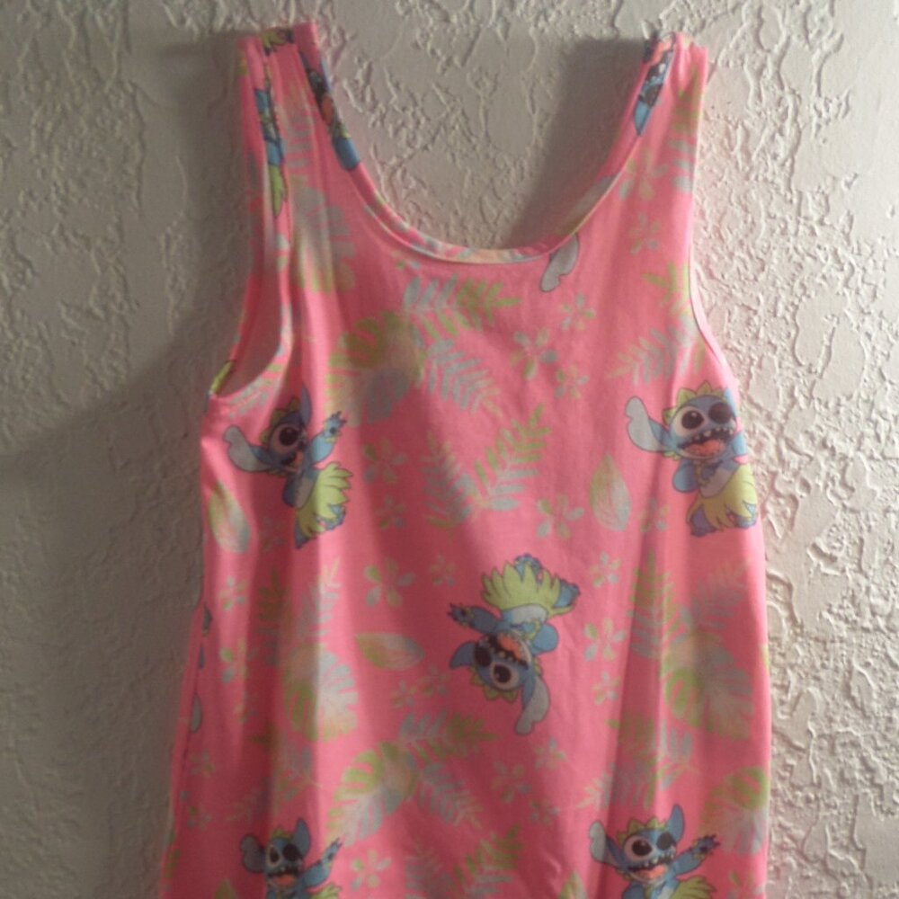 Lilo & Stitch Girls Tank Printed Dropwaist Dress